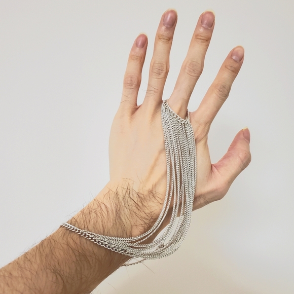 Silver Hand Chain Jewelry - Picture 2 of 5